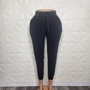 Lululemon Black Fleece Lined Jogger Pants Size 6 Cozy Lounge